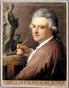 Painting by Stefano Tofanelli, attrbuted, portrait of the sculptor - Carlo Albacini