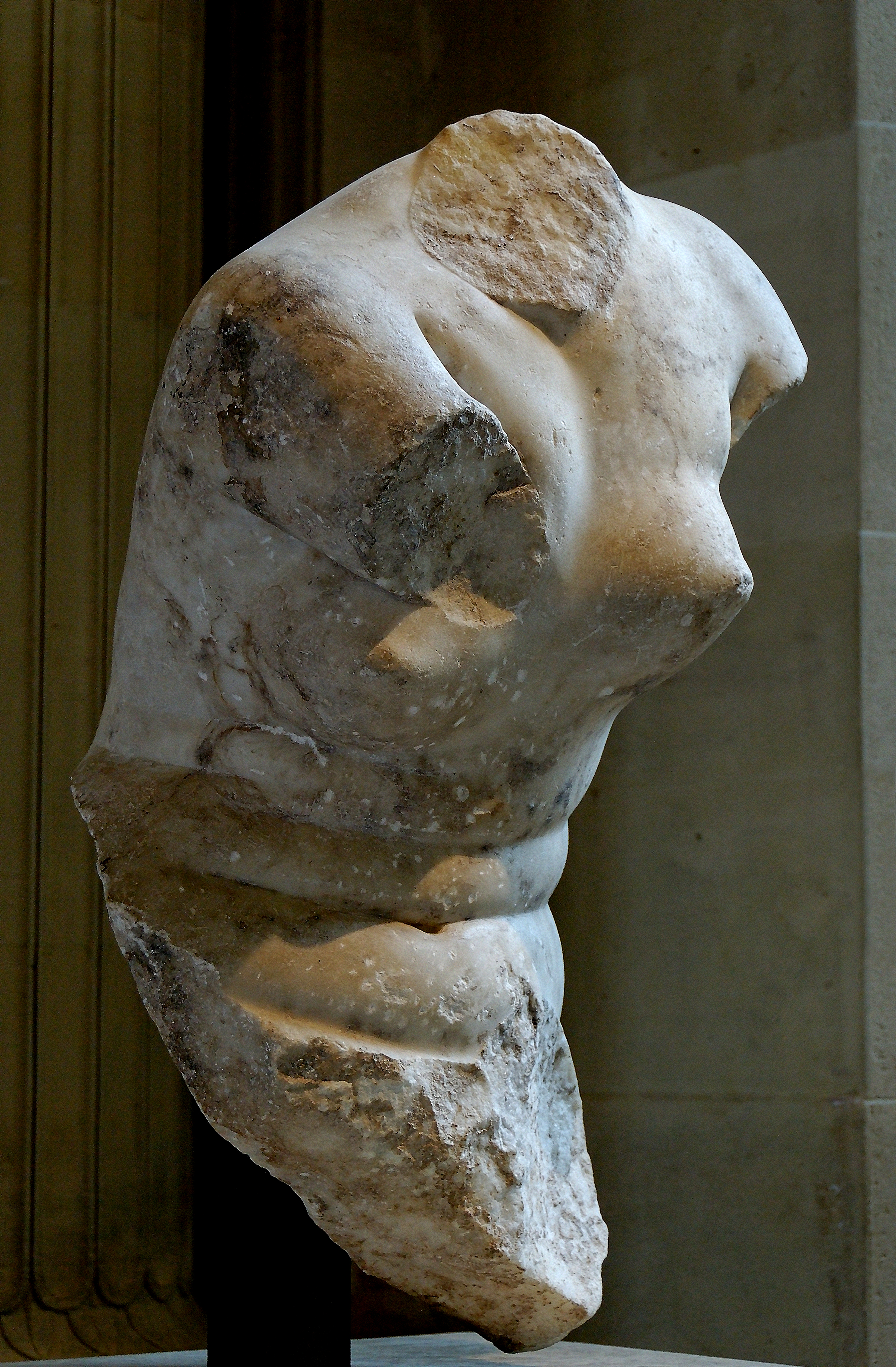 Crouching Venus loosely derived from the Cnidian Aphrodite by Praxiteles From Tyre Lebanon; Sully Room 17, Louvre, 1, A