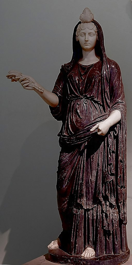 Fortuna - Isis, Restored As Faustina The Younger As Demeter, The Head Hands Legs Are Modern Restorations, 2nd century A.D.. Naples National Archaeology Museum, Farnese Collection