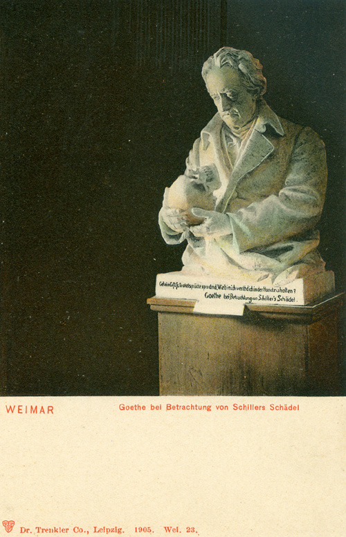Goethe Betrachtung von Schillers Schädel