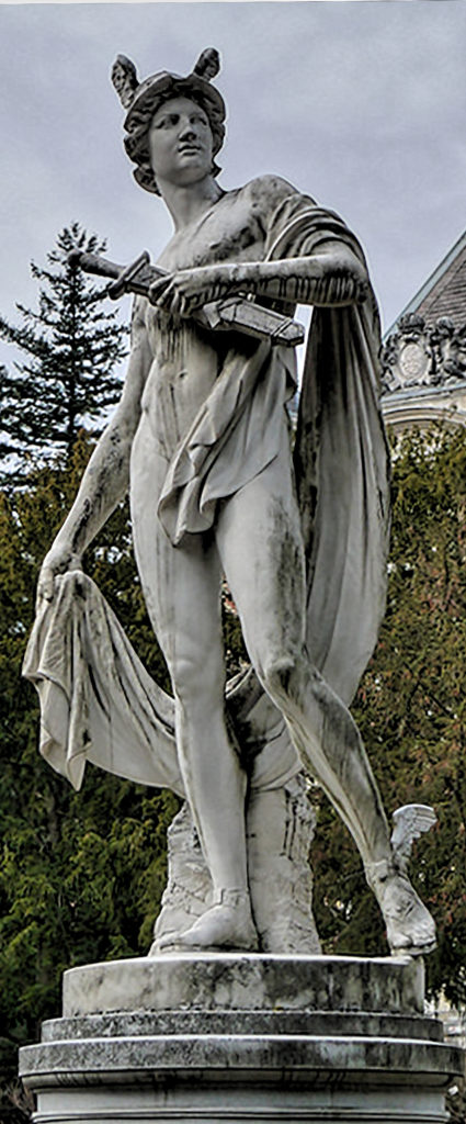 Ernst Gustav Herter - Hermes statue in front of the Hermesvilla in Vienna Glaspalast München, 1891