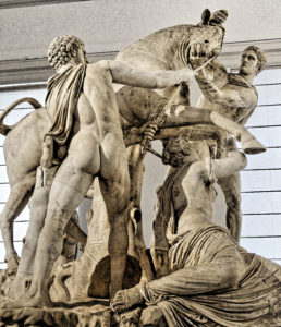 Farnese Bull Group - Napoli National Archaeology Museum - Greek Hellenistic Rhodian sculptors Apollonius of Tralles and his brother Tauriscus, end of the 2nd century BCE