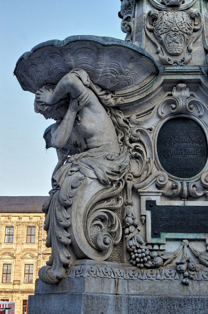 Georg Leistner, sculptor, Paulibrunnen 1889, Erlangen, Market Place, Germany