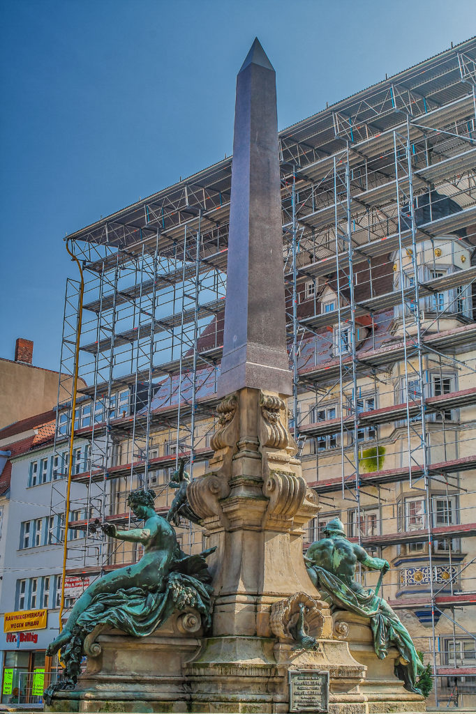 Angerbrunnen - Kaiser Wilhelm I & II Denkmal, Erfurt, Thueringen, - bildhauer Professor Heinz Hofmeister, (1851 Saarlouis – 1894 Berlin), Architekt Friedrich Heinrich Stöckhardt, (born August 14, 1842 in St. Petersburg, † June 4, 1920 in Woltersdorf), the monument was inaugurated 1890